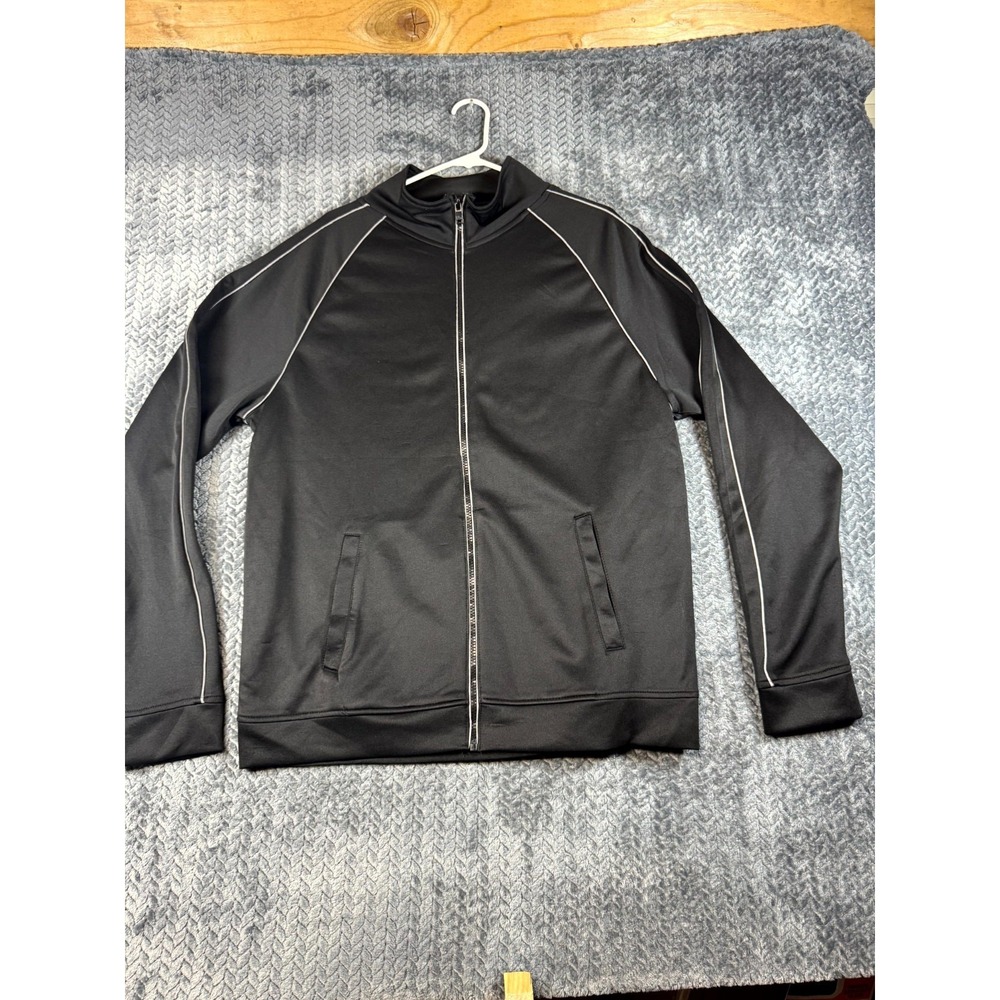 Rebel Minds Premium Goods Track Jacket Mens 3XL Black Soft Lightweight Full Zip